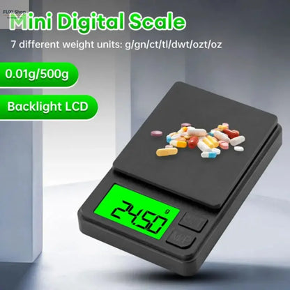 Präzisions-Taschenwaage 1000g x 0,1g – Digitale Grammwaage für Lebensmittel, Schmuck & mehr – Kompaktreise-Waage - FUXL-Shopify 
