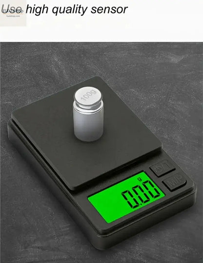 Präzisions-Taschenwaage 1000g x 0,1g – Digitale Grammwaage für Lebensmittel, Schmuck & mehr – Kompaktreise-Waage - FUXL-Shopify 