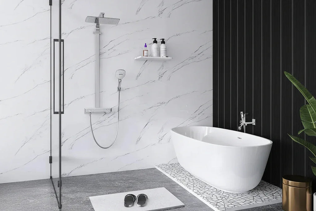 Wasserdichte Marmor Vinylfolie 60cm - Selbstklebende Tapete für Bad & Küche - FUXLShop