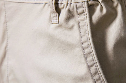 2025 neue Sommer 100% Baumwolle Solide Shorts Männer Hohe Qualität Casual Business Social Elastische Taille Männer Shorts 10 Farben Strand shorts - FUXL-Shopify 