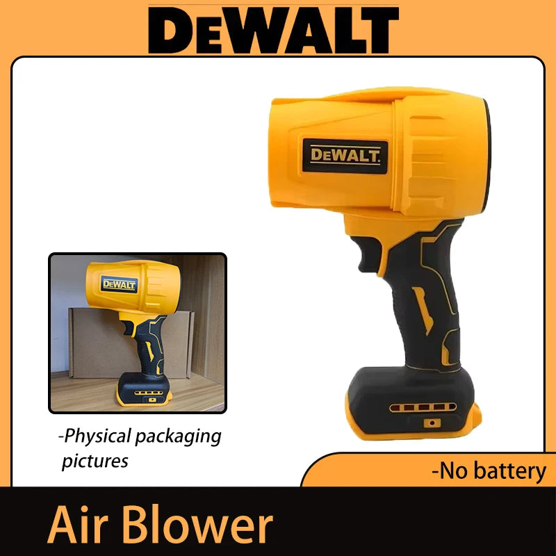 Dewalt 30000 U/min Bürstenluft-Haartrockner, kabelloser Turbo-Lüfter, handgewalttätiger Lüftertrockner, 20 V, wiederaufladbares Staubentfernungswerkzeug