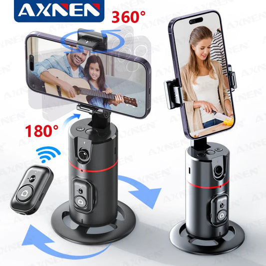AXNEN P02 360 Rotation Follow-up Gimbal Stabilisator Einbeinstativ Desktop Tracking Gimbal mit Fernbedienung für Telefon Tiktok Live Fotografie - FUXL-Shopify 