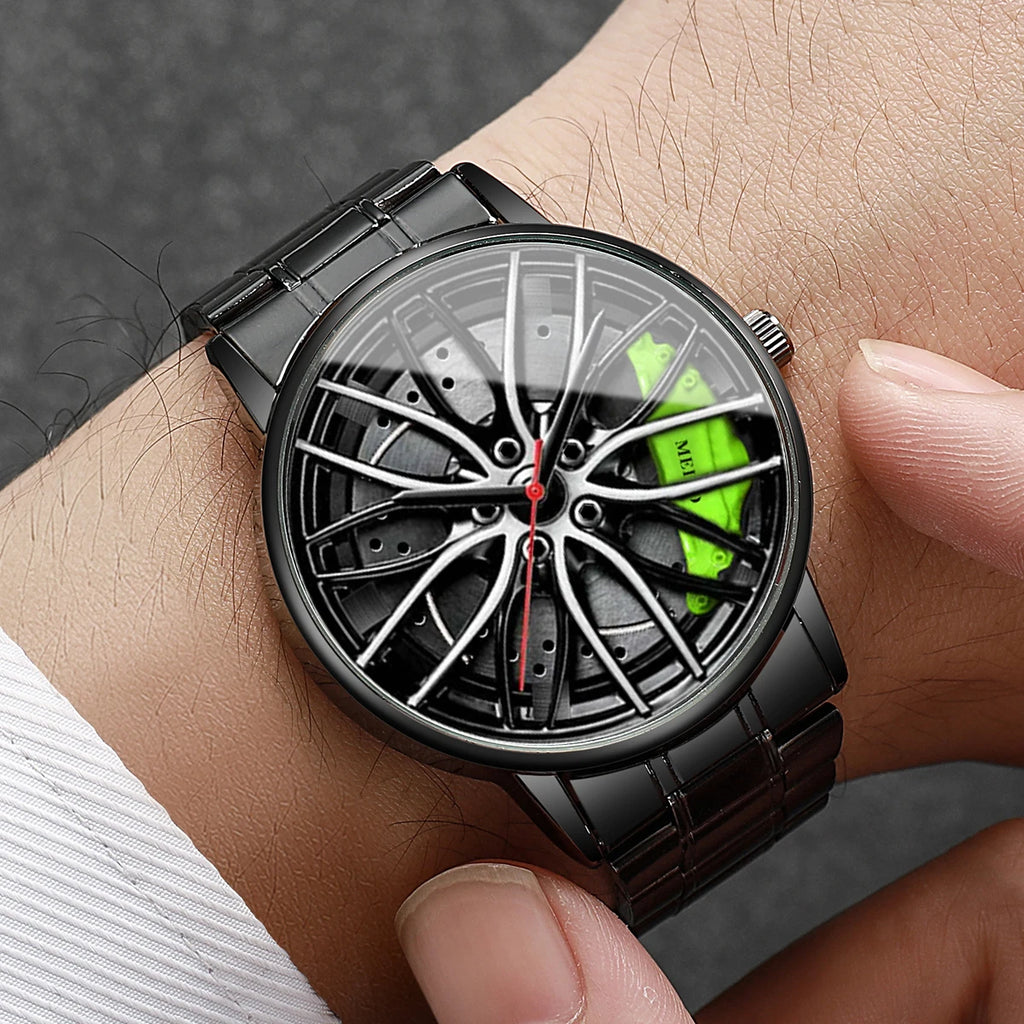 Herren Quarzuhr mit Edelstahlband – Modische Sportuhr 40mm Zifferblatt – FUXLShop