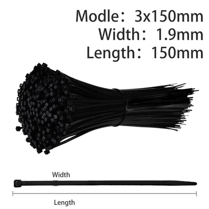 500/200/100 Stück Nylon - Kabelbinder – Selbstsichernd, 1,9/2,7 mm – Verstellbare Befestigungsschlaufe für Heim, Büro & Garten - FUXL - Shopify