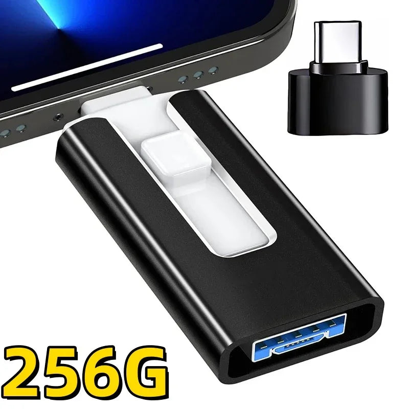 4-in-1 USB-Stick für iPhone, iPad, Android & PC – USB 3.0, 256 GB bis 2 TB
