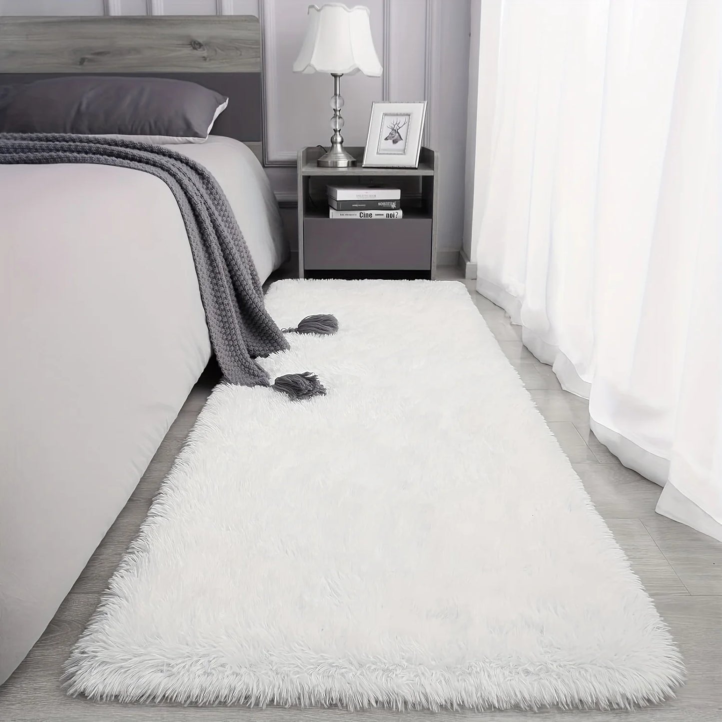 Vikamal iving Zimmer Teppiche für Schlafzimmer Wohnkultur in mehreren Farben Teppiche ultra weiche Plüsch Faux langlebig & maschinen wasch bar Flur
