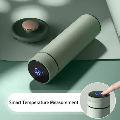Thermoskanne 500ml LED-Temperaturanzeige Edelstahl Vakuumisoliert Outdoor Trinkflasche Geschenk - FUXLShop