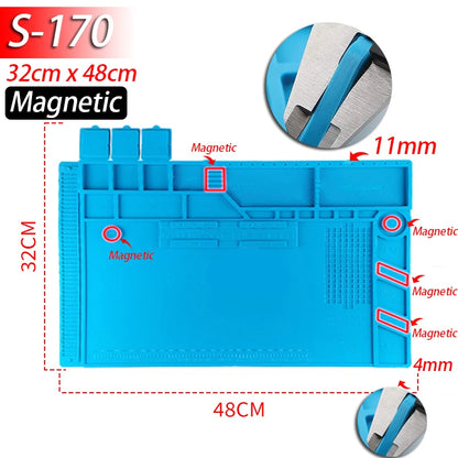 XMSJ Lötmatte Silikon - Hitzebeständig (500°C) Anti-statische Reparaturmatte für Elektronik - FUXL-Shopify 