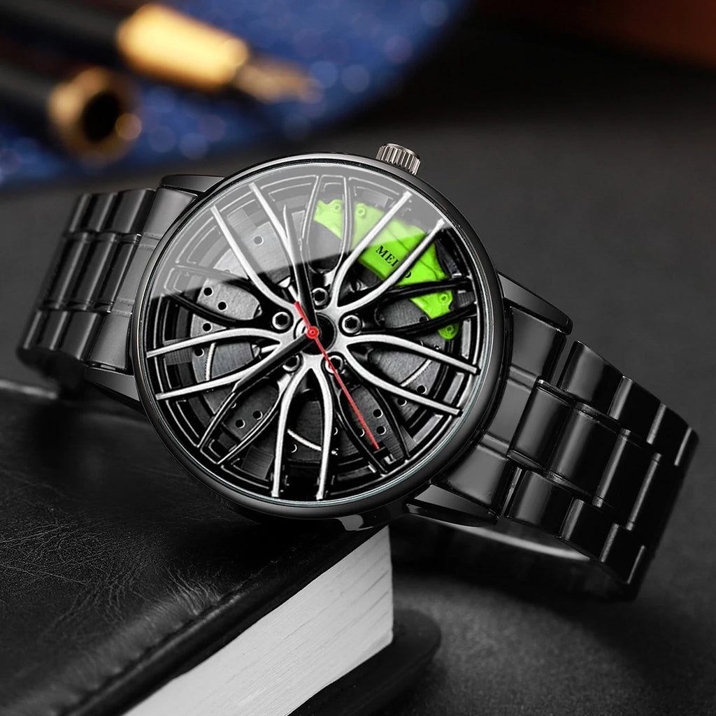 Herren Quarzuhr mit Edelstahlband – Modische Sportuhr 40mm Zifferblatt – FUXLShop