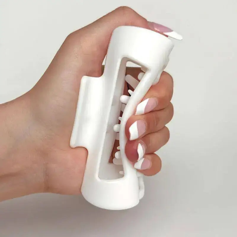 Weiße flexible silikon-haarklammer mit rutschfester spur und kleinen zähnen zum haare sichern online bestellen