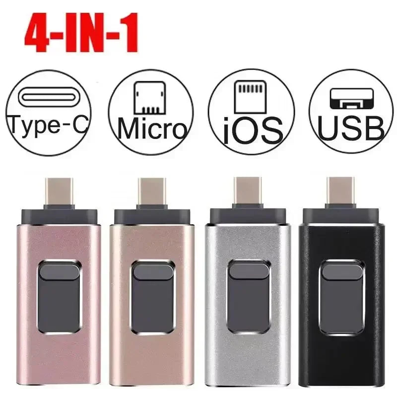 4-in-1 OTG USB 3.0 Flash Drive  – Speicherstick für iPhone & Android
