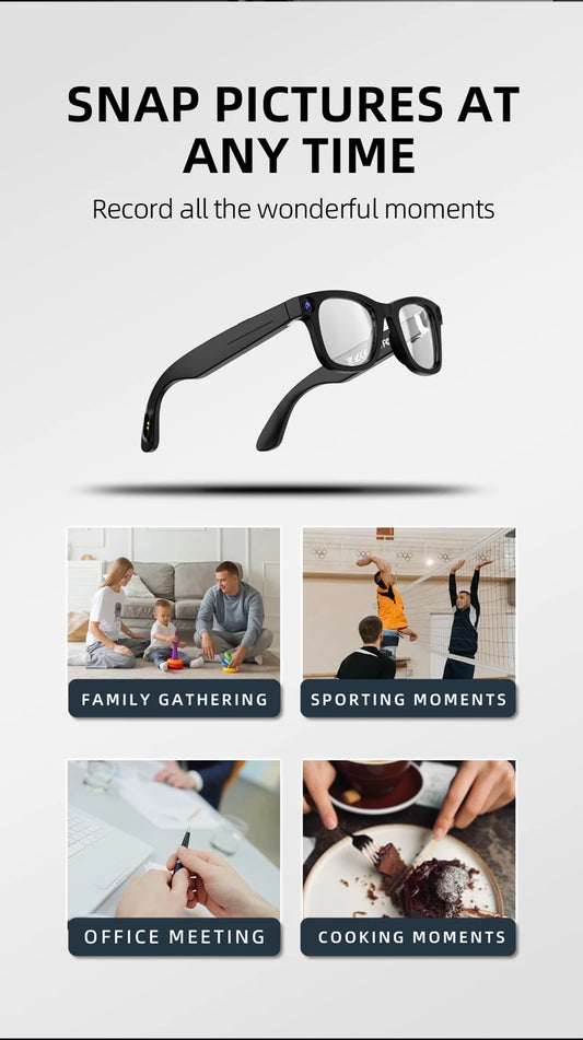 Xiaomi Mijia Smart AI Brille 800 W Pixel AI Schießen Kamera HD Foto Video Sprachanruf Übersetzung Wasserdichte Bluetooth Brille