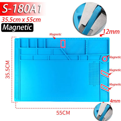 XMSJ Lötmatte Silikon - Hitzebeständig (500°C) Anti-statische Reparaturmatte für Elektronik - FUXL-Shopify 