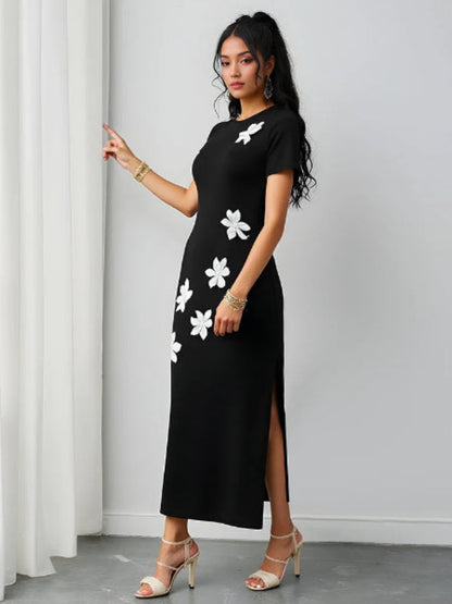Rafiah – Sommerliches Blumenkleid mit Seitenschlitz - FUXL-Shopify 