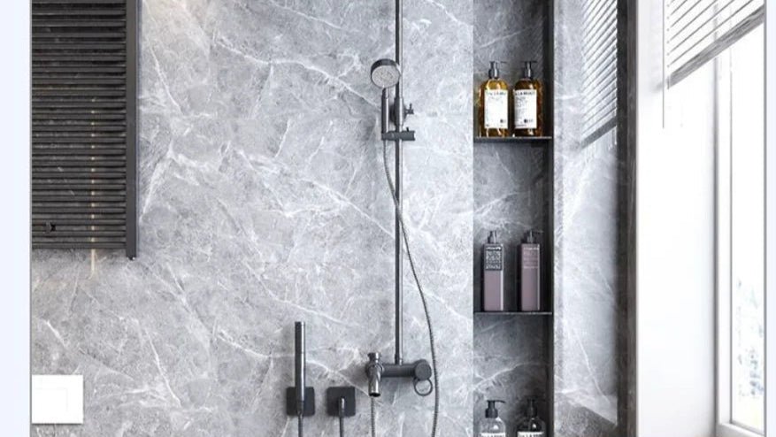 20 Meter selbstklebende Tapete für Badezimmer, wasserfeste Aufkleber, WC-Wandrenovierung, formaldehydfrei, Küchendekoration, Wandaufkleber
