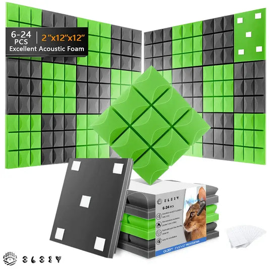 6/12/24 Stück Akustikpaneele selbstklebend – Schaumstoff zur Schalldämmung - FUXL-Shopify 