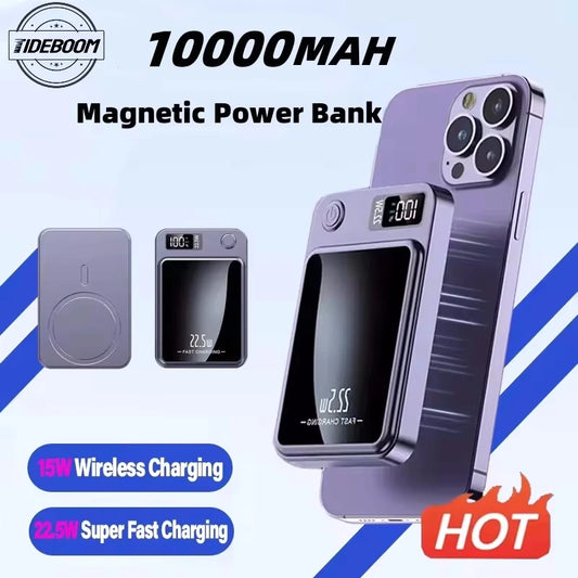 10000 mAh Magnetische Power Bank – Kabelloses 22,5 W Schnellladegerät mit Ultra-Kapazität für iPhone 15, Huawei, Samsung