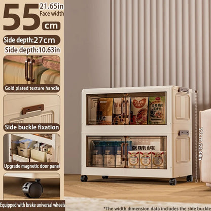 45/55/65 cm Länge, zusammenklappbarer Multifunktions - Aufbewahrungsschrank, Kleinigkeiten - Schrank, großes Fassungsvermögen, staubdichter Kleiderschrank - FUXL - Shopify