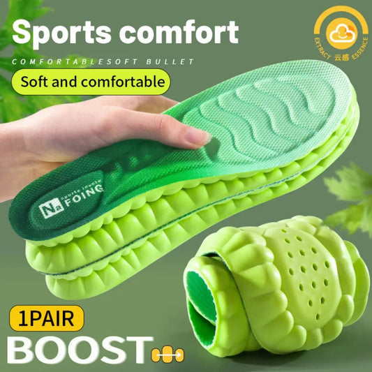 1 Paar Sport-Einlegesohlen pu hochs treck feste anti bakterielle Anti-Odorant-Einlegesohlen bequem für Schuhe Kissen