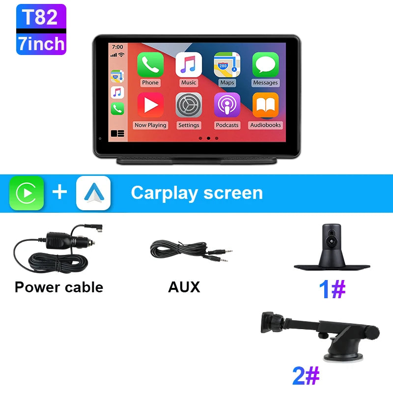 JMCQ 10-Zoll-Carplay-Auto-Smart-Screen-Multimedia-Video-Player Drahtloses Carplay Android Auto Autoradio für Apple Android Stereo