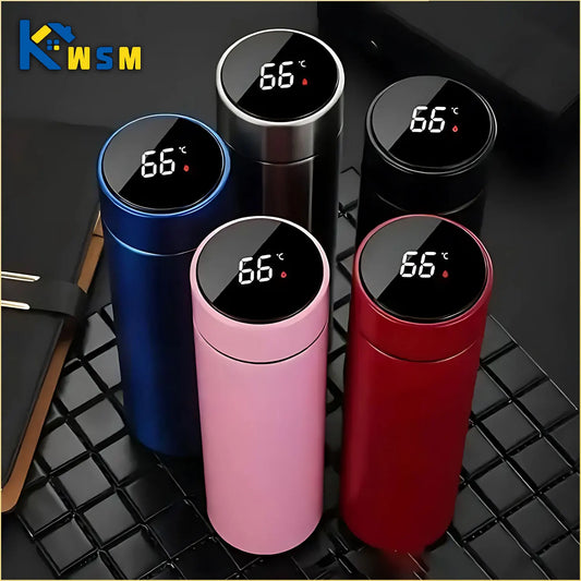 500 ml Temperaturanzeige Thermoskanne Tasse Edelstahl geteilte Thermosflasche Outdoor Vakuumisolierte Tasse Vatertagsgeschenk - FUXL-Shopify 