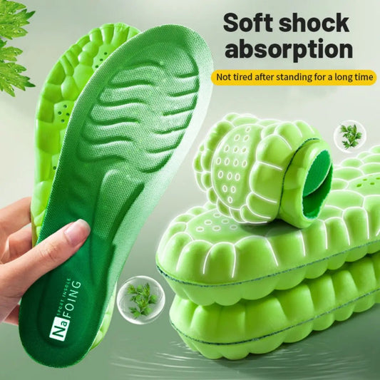 1 Paar Sport-Einlegesohlen pu hochs treck feste anti bakterielle Anti-Odorant-Einlegesohlen bequem für Schuhe Kissen