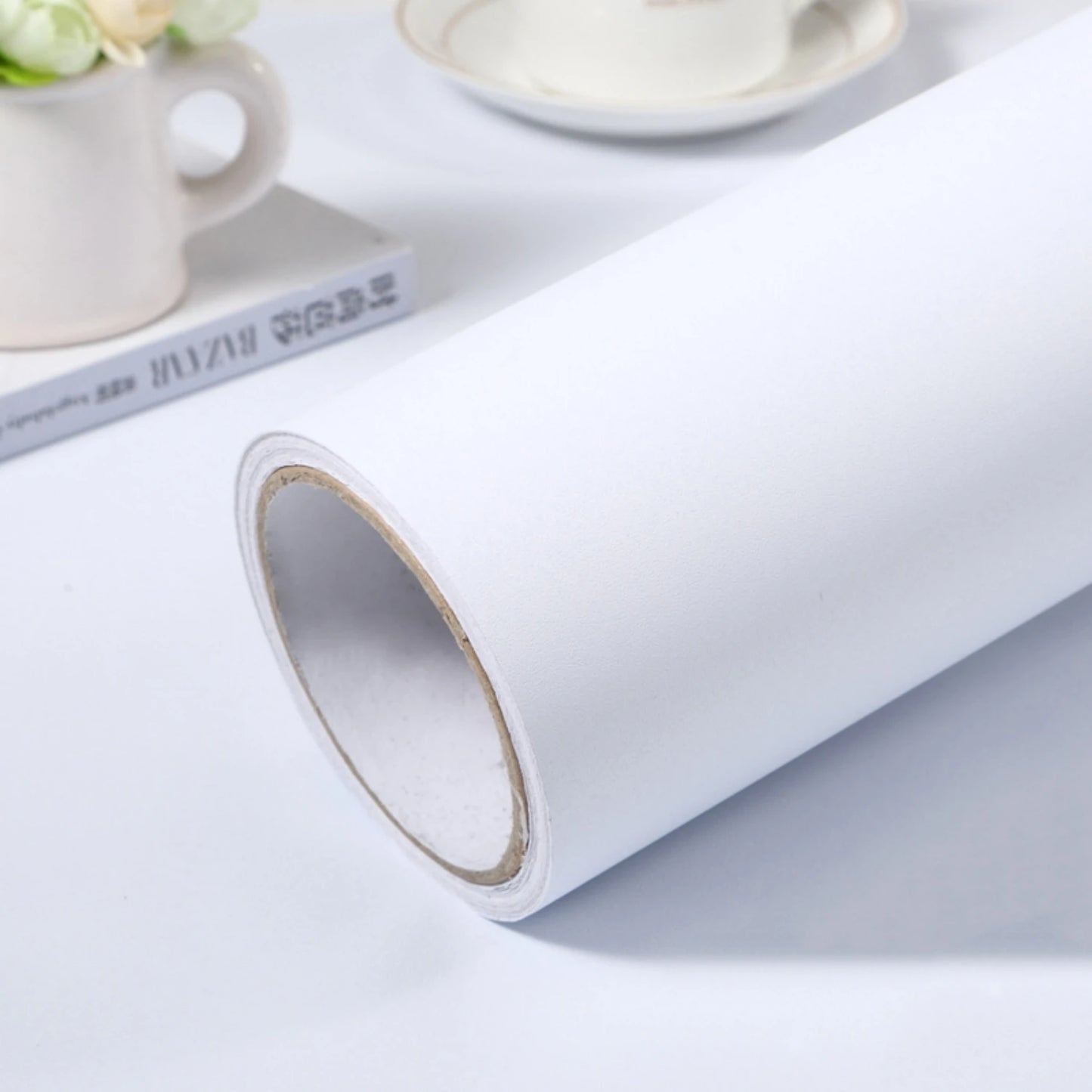 55 cm Breite, grün, matt, selbstklebende Folienaufkleber, verdickte Möbel, Küchenschränke, Tische, Wand, DIY-Renovierungstapete