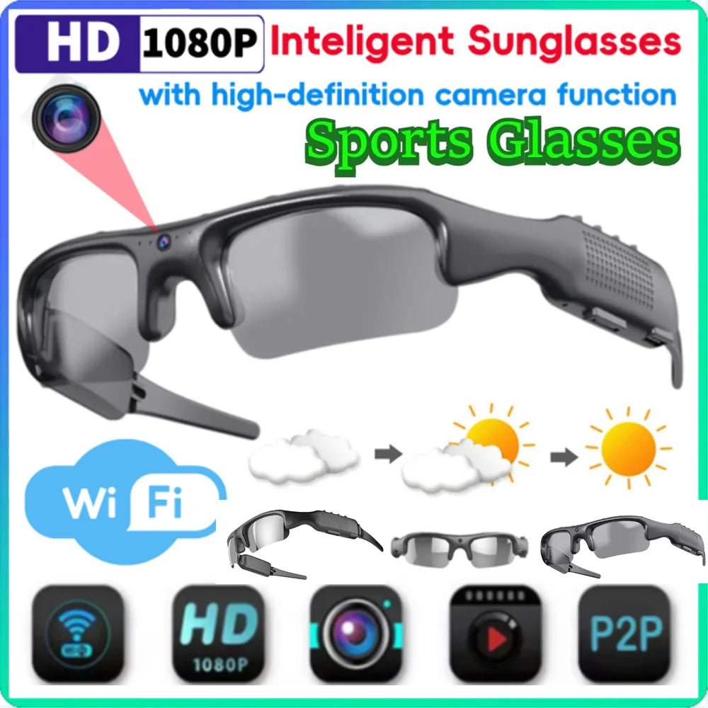 HD 1080P WIFI Polarisierte Linse Sport Sonnenbrille Mit Kamera Funktion Outdoor Motorrad Fahren Sonnenbrille Kamera Audio Aufnahme