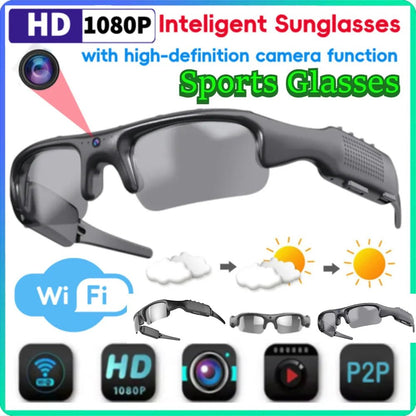 HD 1080P WIFI Polarisierte Linse Sport Sonnenbrille Mit Kamera Funktion Outdoor Motorrad Fahren Sonnenbrille Kamera Audio Aufnahme - FUXLShop