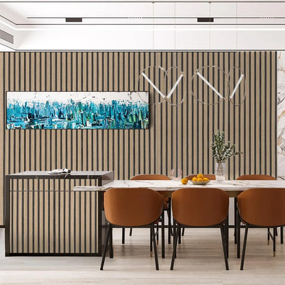 Selbstklebendes Kontaktpapier – Holz-Wandtafel mit Streifen – DIY-Deko, abziehbar, 1 Rolle, leicht anzubringen, vielseitig einsetzbar - FUXLShop