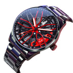 OLEVS Herrenuhr Racing Quarzuhr – Edelstahl Wasserdicht Leuchtzeiger 40mm