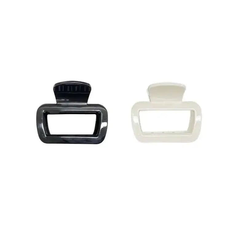 Flexible silikon-haarklammern in glänzend schwarz und matt weiß aus resin für besondere anlässe online bestellen