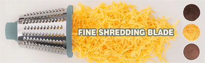 FUXL 3-in-1-Käsereibe, vielseitiger manueller Gemüseschneider, Erdnussmühle, Käse- und Gemüsezerkleinerer, transparent, JT242 - FUXL-Shopify 