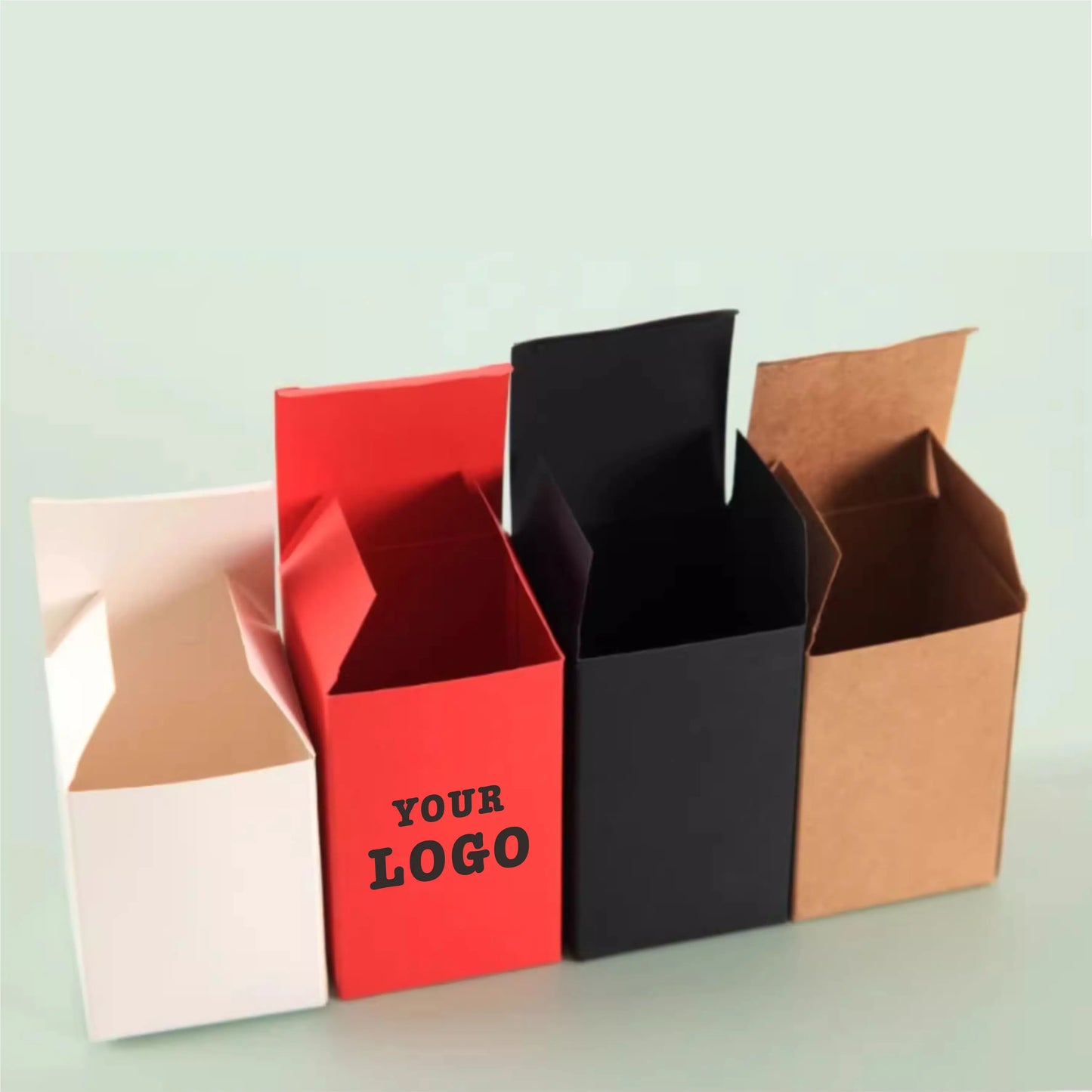 Weiße Pappschachtel mit Logo-Druck, kleines Chargen-Design, individuelle Kosmetik-Farbbox, Produktverpackung, individuelle Anpassung