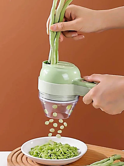 5-in-1-Set für elektrische Gemüseschneider, tragbar, wiederaufladbar, kabellose Küchenmaschine und Zerkleinerer für Paprika, Knoblauch und Fleisch - FUXL-Shopify 