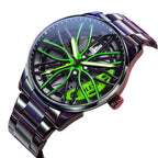 OLEVS Herrenuhr Racing Quarzuhr – Edelstahl Wasserdicht Leuchtzeiger 40mm