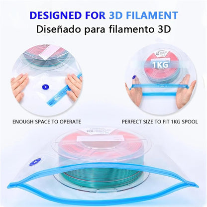 Filament - Vakuum - Aufbewahrungsbeutel mit Hand - /Elektropumpe, 3D - Drucker - Zubehör, für PLA ABS PETG Nylon TPU ASA Filament trocken halten - FUXL - Shopify