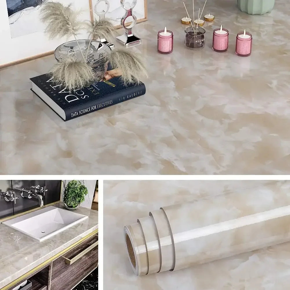 PVC Perlenfolie Selbstklebend Wasserdicht – Hochglanz Möbelfolie - FUXLShop