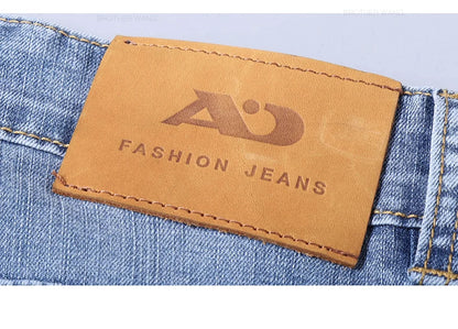 Frühlings-Herren-Jeans in Hellblau, schmal, stilvoll, lässig, Stretch-Stoff, Denim-Hose, klassische Hose, Rauchgrau - FUXL-Shopify 