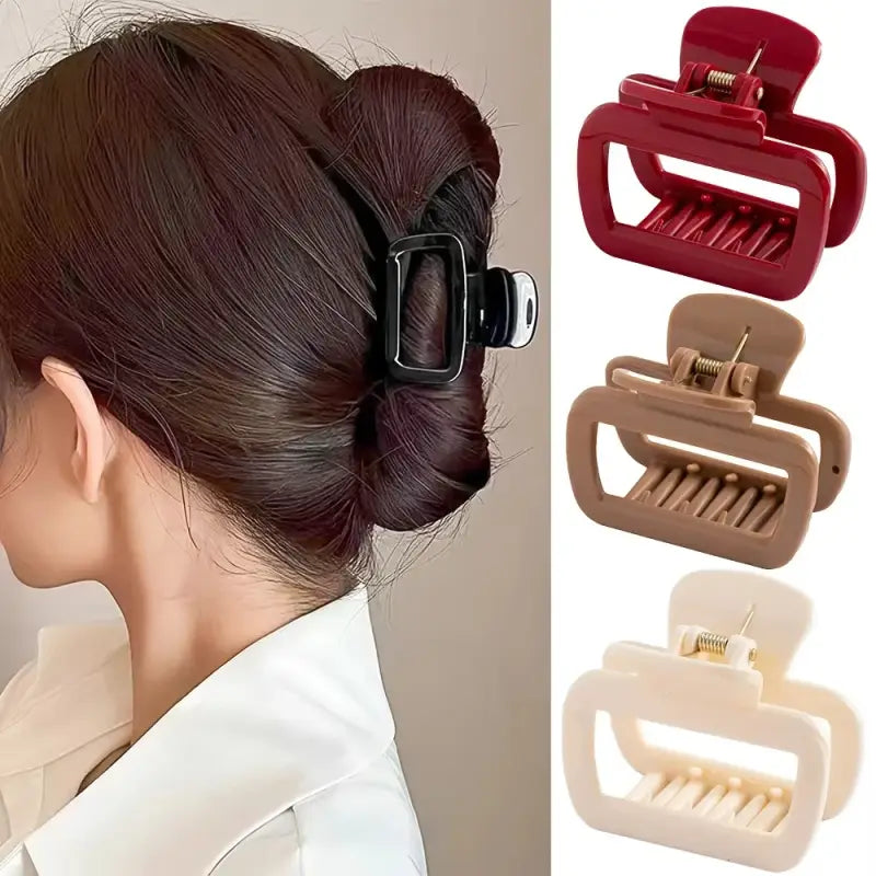 Flexible silikon-haarklammern schwarze claw clip hält dunklen braunen dutt ideal für besondere anlässe online bestellen