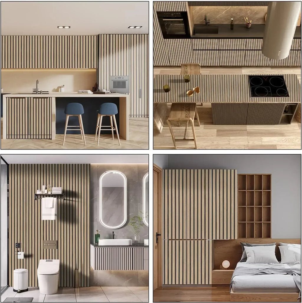 Selbstklebende Tapete Holzoptik – PVC Wandfolie abziehbar, Holzstreifen-Design – 3m/5m/10m Rolle für Wand & Möbel - FUXLShop