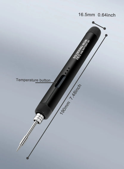 USB-Lötkolben Mini-Lötkolben-Set, tragbar, für den Haushalt, Typ-C-Schnittstelle, 800 mAh Akku, einstellbare Temperatur - FUXL-Shopify 