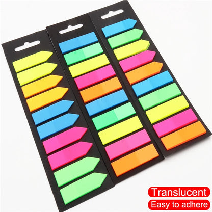200 Blatt Farbe Haft notizen Notizblock Notizen Index transparente Post Aufkleber Lesezeichen Notizblock Schul büro Briefpapier Lieferungen