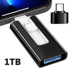 4-in-1 OTG USB 3.0 Flash Drive 1TB Schwarz – Speicherstick für iPhone & Android