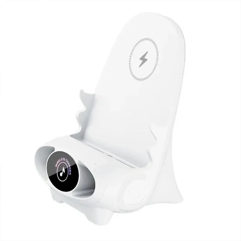 Magnetisches kabelloses Ladegerät – Mini-Stuhl Design – Vertikaler Halter für Smartphone & Tablet – Schnellladestation