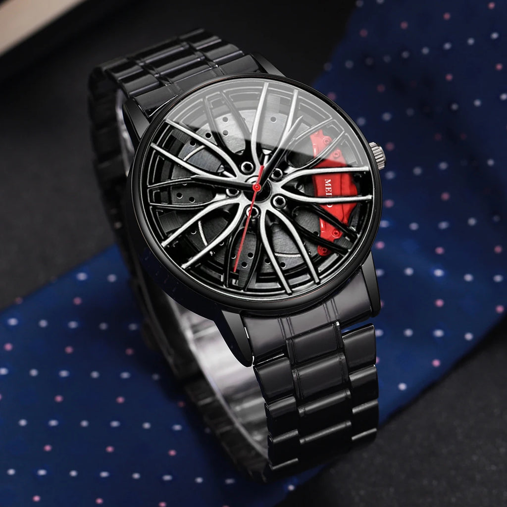 Herren Quarzuhr mit Edelstahlband – Modische Sportuhr 40mm Zifferblatt – FUXLShop