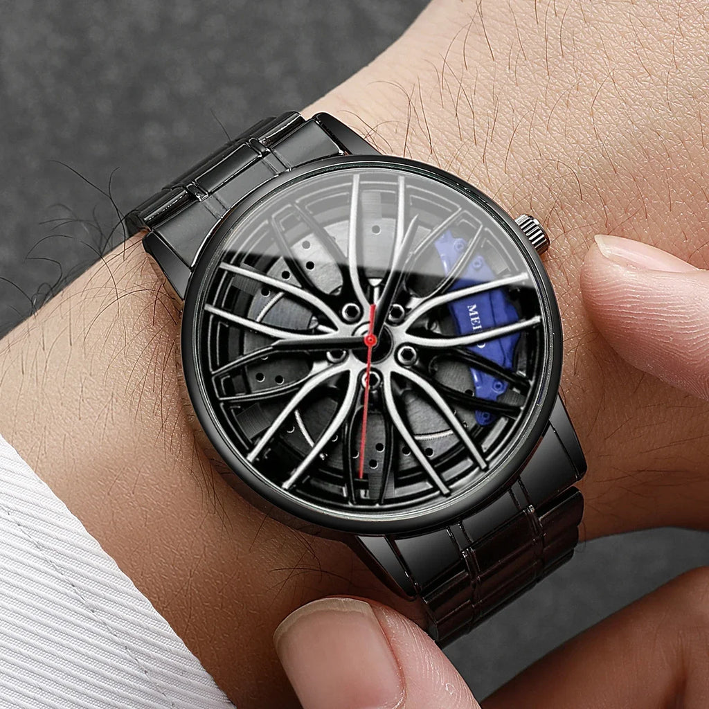 Herren Quarzuhr mit Edelstahlband – Modische Sportuhr 40mm Zifferblatt – FUXLShop
