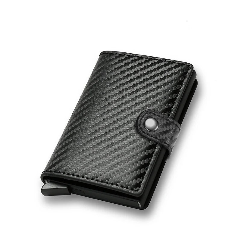 Carbon Fiber Geldbörse Männer – Ultradünne RFID-Blocker Kreditkartenhalter aus Metall  Slim Pop-Up Design  Schwarz - FUXL-Shopify 