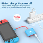 3-in-1 USB-C Hub – HDMI 4K, PD 100W Schnellladung & USB 3.0 für Switch, MacBook & Laptop
