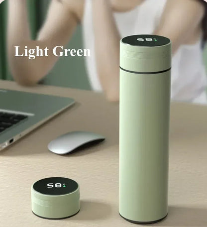 Thermoskanne 500ml LED-Temperaturanzeige Edelstahl Vakuumisoliert Outdoor Trinkflasche Geschenk - FUXLShop